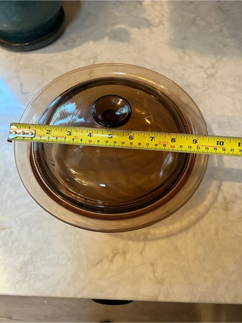 VINTAGE CORNING/PYREX VISIONS AMBER DISH WITH LID-EUC